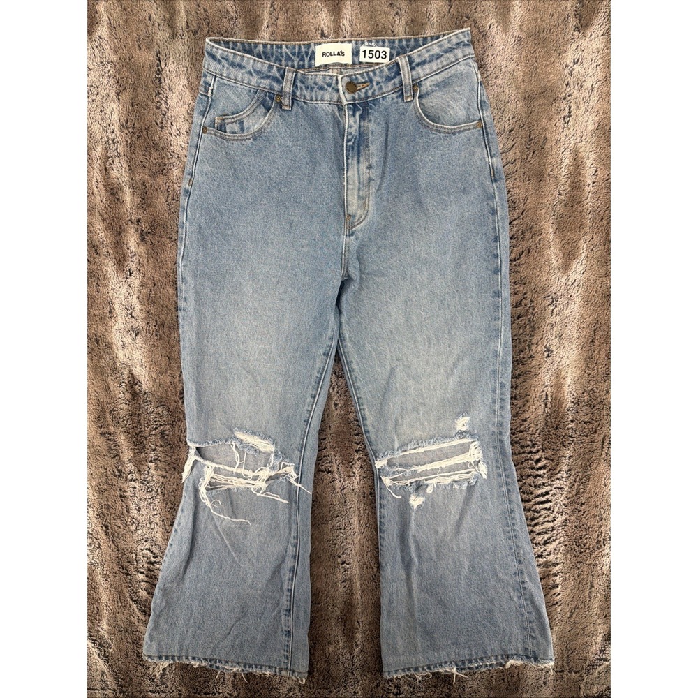 ROLLAS EASTCOAST FLARE Womens Jeans High Rise Flare G'DAY MATE 30X28 Distressed